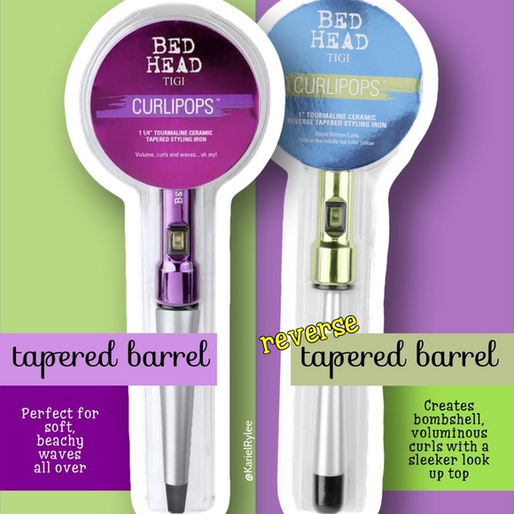 Bundle of TWO Tapered Curling Wands Hairstyling Bedhead TIGI Beach Waves - Picture 4 of 6